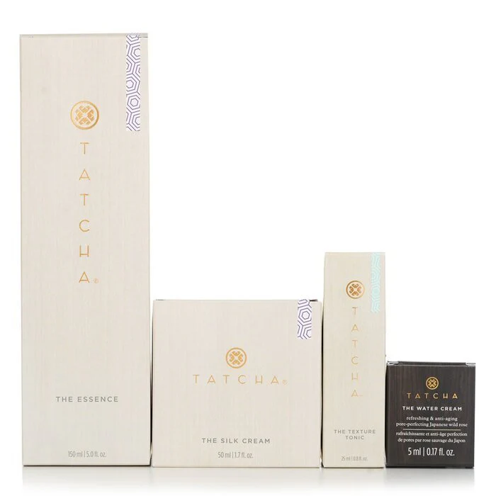 Tatcha Essence Bundle: The Essence Plumping Skin Softener 150ml + The Silk Cream 50ml + Water Cream 5ml + Texture Tonic 25ml 4pcs - Image 3